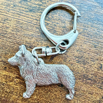 Vallhund Keyring | Nickel Silver | Alden Arts