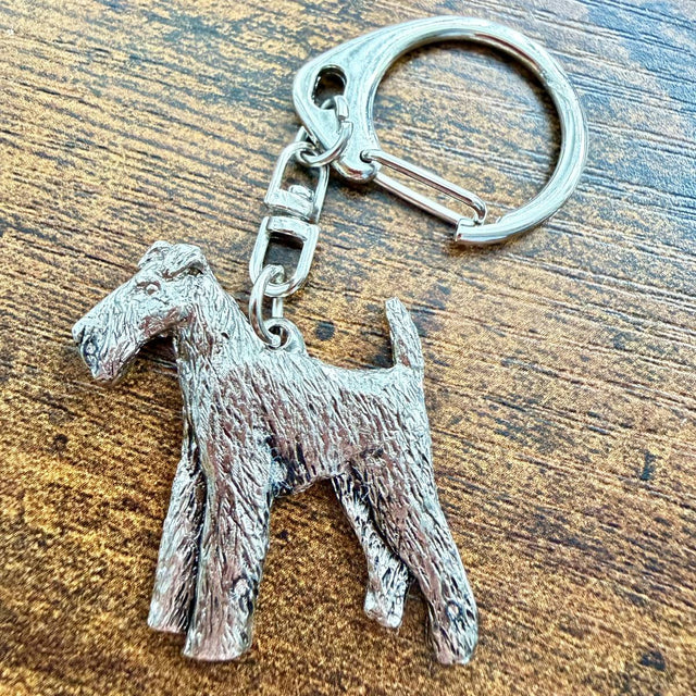 Welsh Terrier Keyring | Nickel Silver | Alden Arts