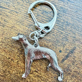 Whippet Keyring | Nickel Silver | Alden Arts