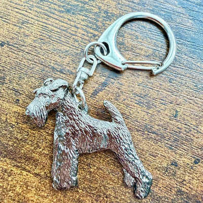 Wire Haired Terrier Keyring | Nickel Silver | Alden Arts