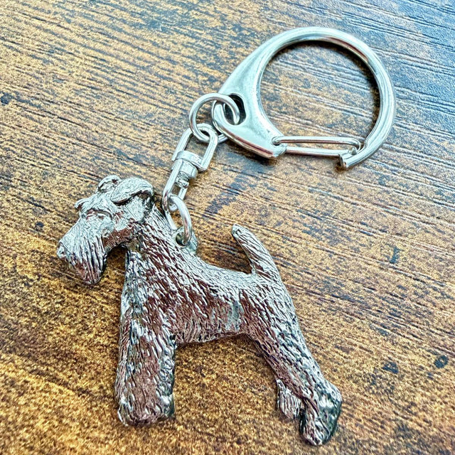 Wire Haired Terrier Keyring | Nickel Silver | Alden Arts