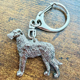 Wolfhound Keyring | Nickel Silver | Alden Arts