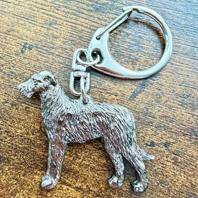 Wolfhound Keyring | Nickel Silver | Alden Arts