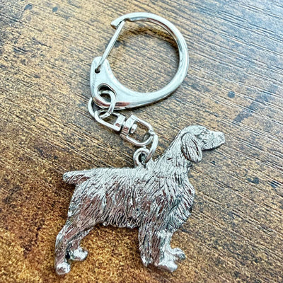 Welsh Springer Spaniel Keyring | Nickel Silver | Alden Arts
