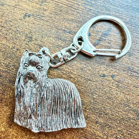 Yorkshire Terrier Keyring | Nickel Silver | Alden Arts