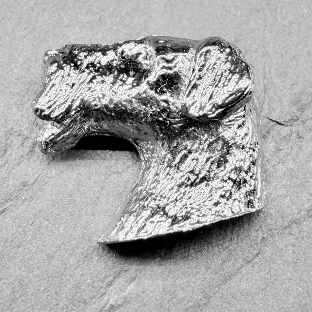 Airedale Lapel Pin | Nickel Silver | Alden Arts