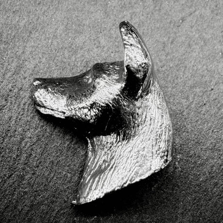 Basenji Lapel Pin | Nickel Silver | Alden Arts