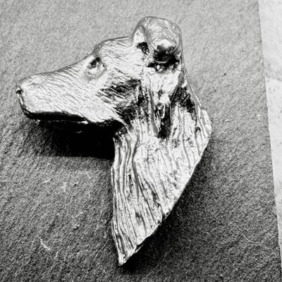 Border Collie Lapel Pin | Nickel Silver | Alden Arts