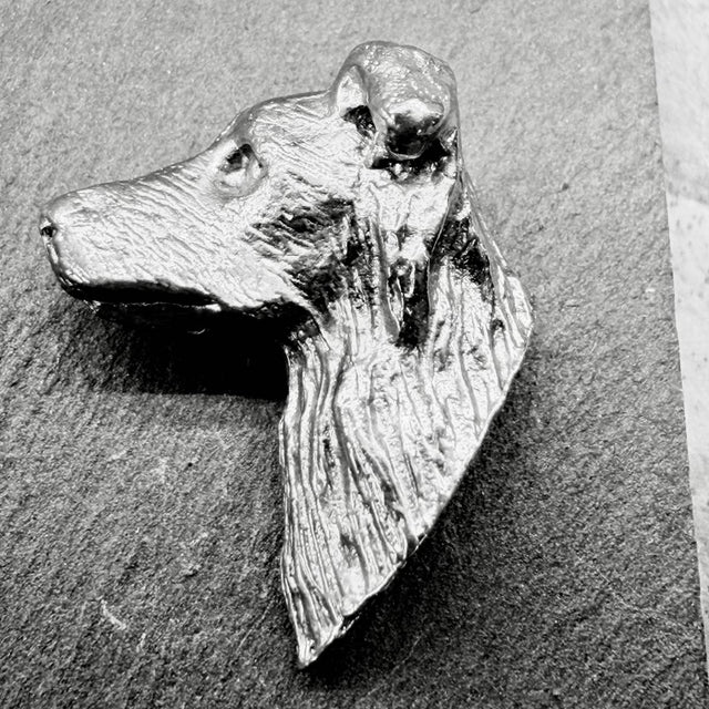 Border Collie Lapel Pin | Nickel Silver | Alden Arts