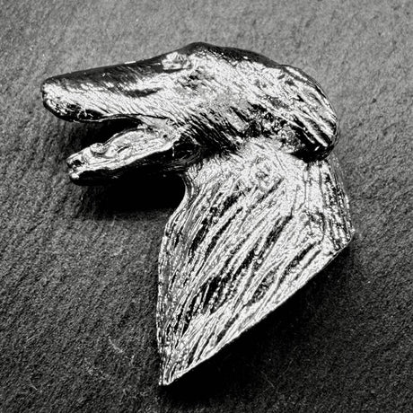 Borzoi Lapel Pin | Nickel Silver | Alden Arts