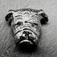 Bulldog Lapel Pin | Nickel Silver | Alden Arts