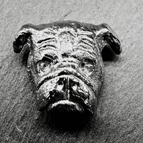 Bulldog Lapel Pin | Nickel Silver | Alden Arts