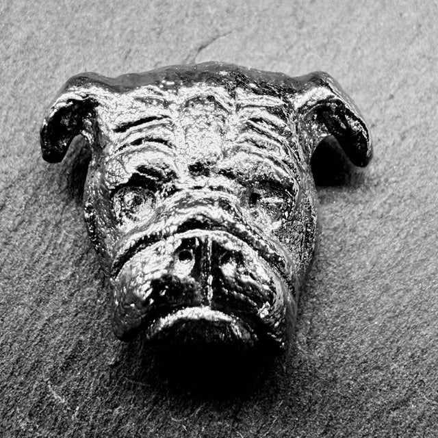 Bulldog Lapel Pin | Nickel Silver | Alden Arts
