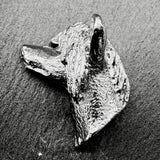 Chinese Crested Lapel Pin | Nickel Silver | Alden Arts