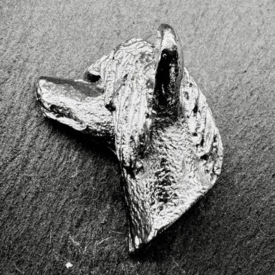 Chinese Crested Lapel Pin | Nickel Silver | Alden Arts