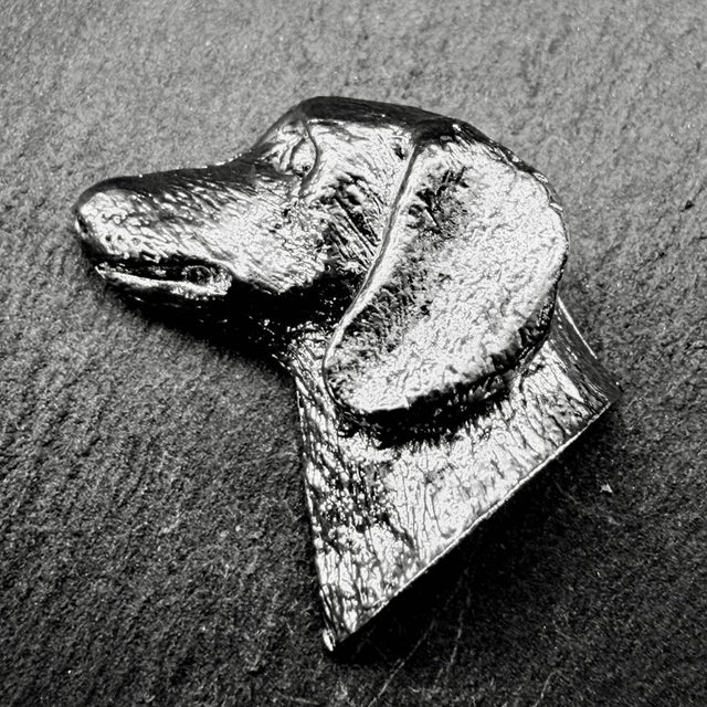 Dachshund Smooth Hair Lapel Pin | Nickel Silver | Alden Arts