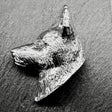 Elkhound Lapel Pin | Nickel Silver | Alden Arts
