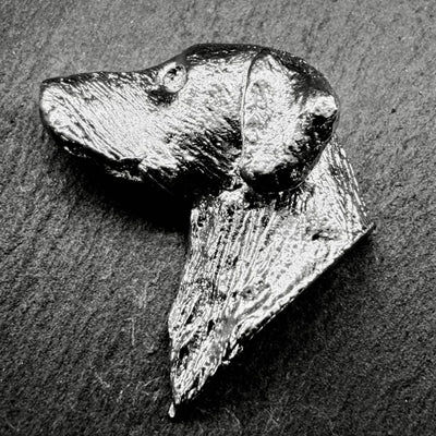 Flat Coated Retriever Lapel Pin | Nickel Silver | Alden Arts