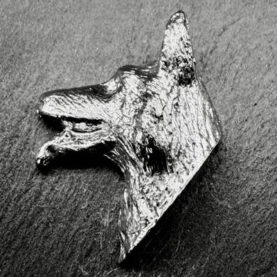German Shepherd Lapel Pin | Nickel Silver | Alden Arts