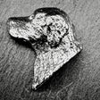 Golden Retriever Lapel Pin | Nickel Silver | Alden Arts
