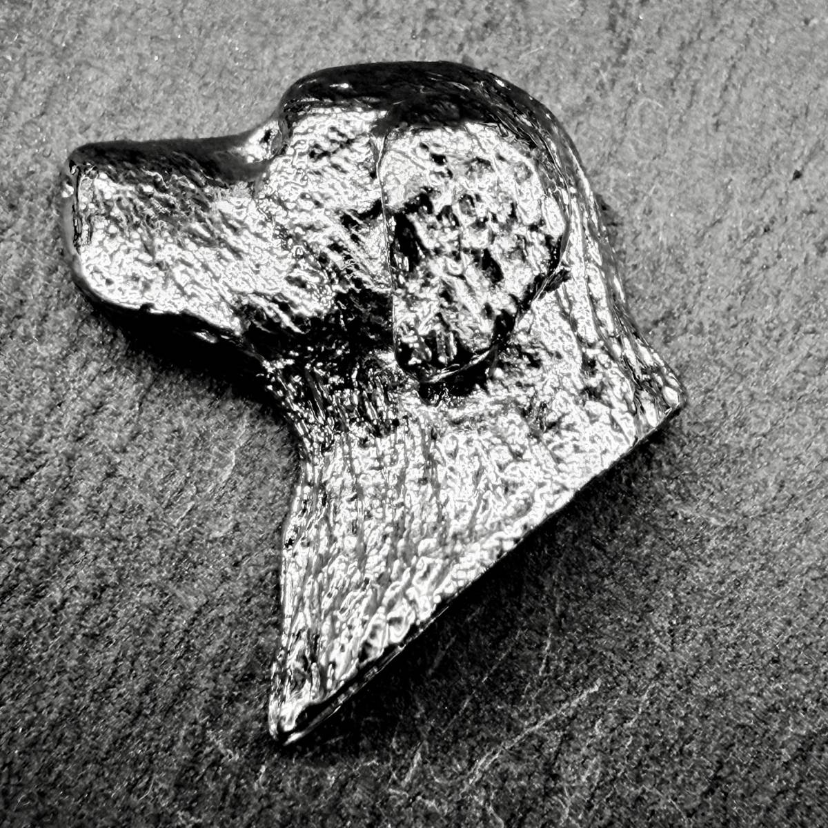 Golden Retriever Lapel Pin | Nickel Silver | Alden Arts