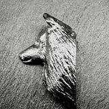German Spitz Lapel Pin | Nickel Silver | Alden Arts