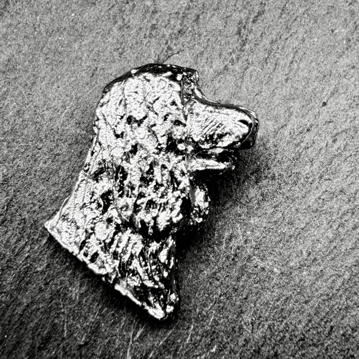 Irish Water Spaniel Lapel Pin | Nickel Silver | Alden Arts