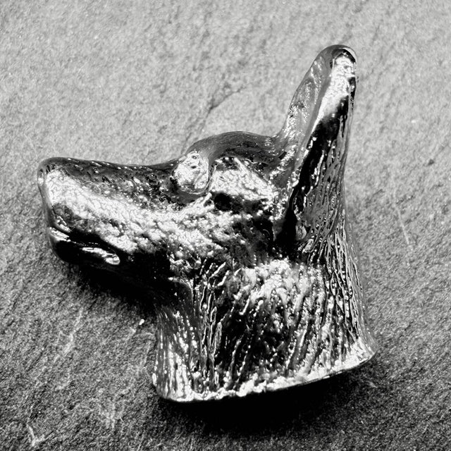 Lancashire Heeler Lapel Pin | Nickel Silver | Alden Arts