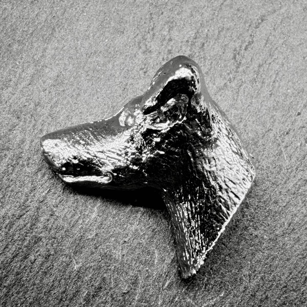 Manchester Terrier Lapel Pin | Nickel Silver | Alden Arts