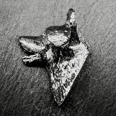 Norwegian Buhund Lapel Pin | Nickel Silver | Alden Arts