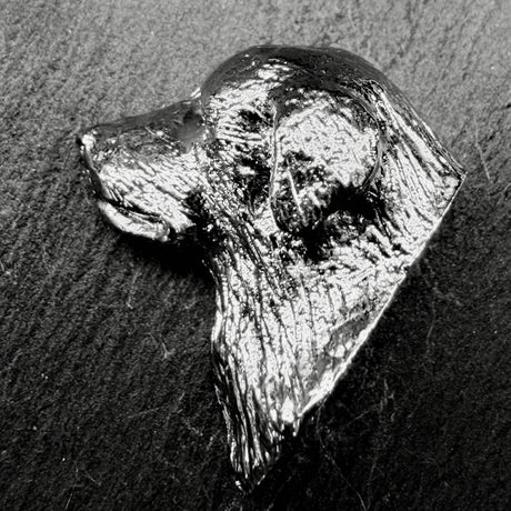 Pyrenean Mountain Dog Lapel Pin | Nickel Silver | Alden Arts