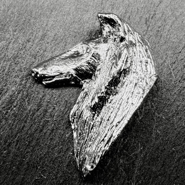 Rough Collie Lapel Pin | Nickel Silver | Alden Arts