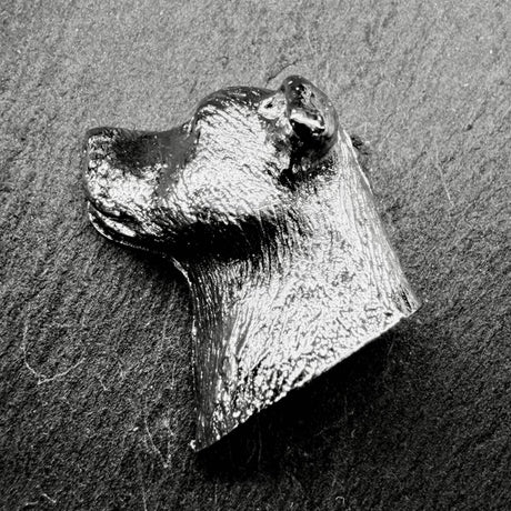 Staffordshire Bull Terrier Lapel Pin | Nickel Silver | Alden Arts