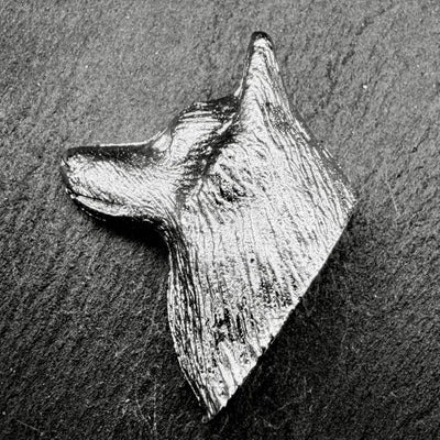 Schipperke Lapel Pin | Nickel Silver | Alden Arts