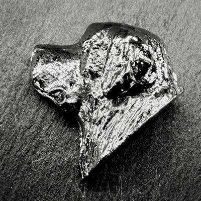 St Bernard Lapel Pin | Nickel Silver | Alden Arts