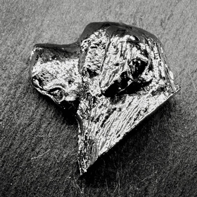 St Bernard Lapel Pin | Nickel Silver | Alden Arts