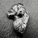 Tibetan Spaniel Lapel Pin | Nickel Silver | Alden Arts