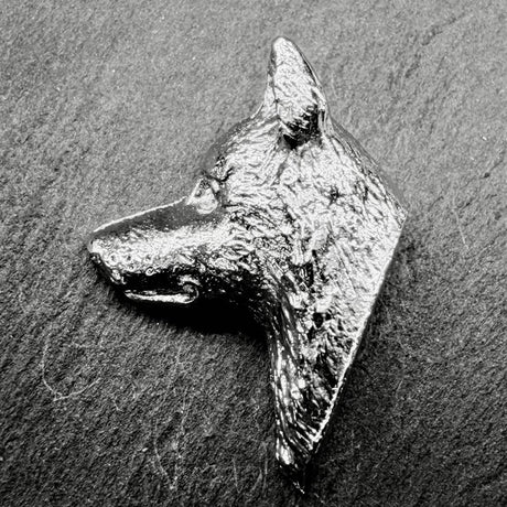 Vallhund Lapel Pin | Nickel Silver | Alden Arts