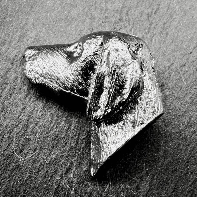 Weimaraner Lapel Pin | Nickel Silver | Alden Arts