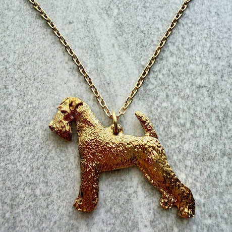 Airedale Pendant | Gold Plate | Alden Arts