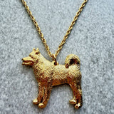 Alaskan Malamute Pendant | Gold Plate | Alden Arts