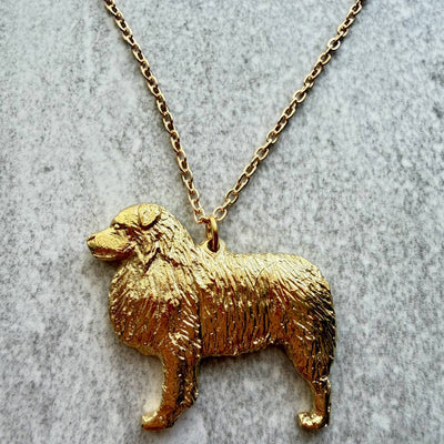 Australian Sheepdog Pendant | Gold Plate | Alden Arts