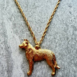 Beauceron Pendant | Gold Plate | Alden Arts