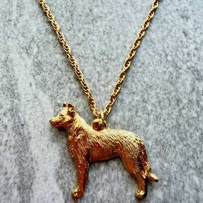 Beauceron Pendant | Gold Plate | Alden Arts