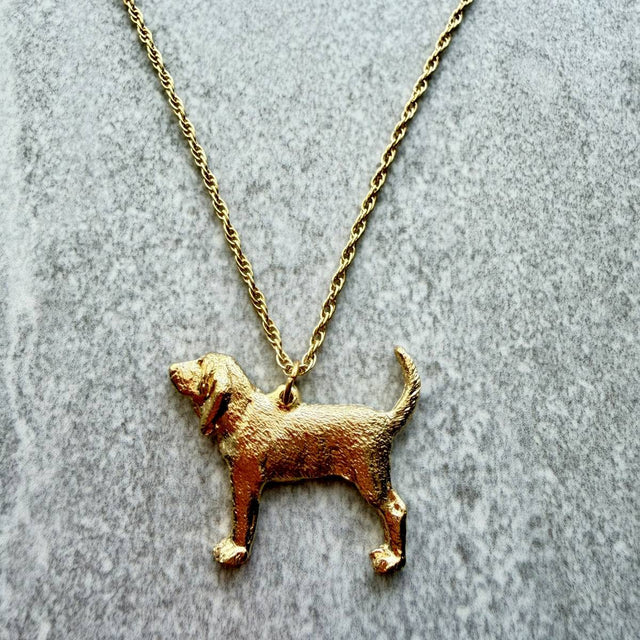 Bloodhound Pendant | Gold Plate | Alden Arts