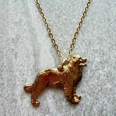 Bernese Mountain Dog Pendant | Gold Plate | Alden Arts