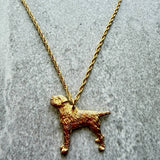 Border Terrier Pendant | Gold Plate | Alden Arts