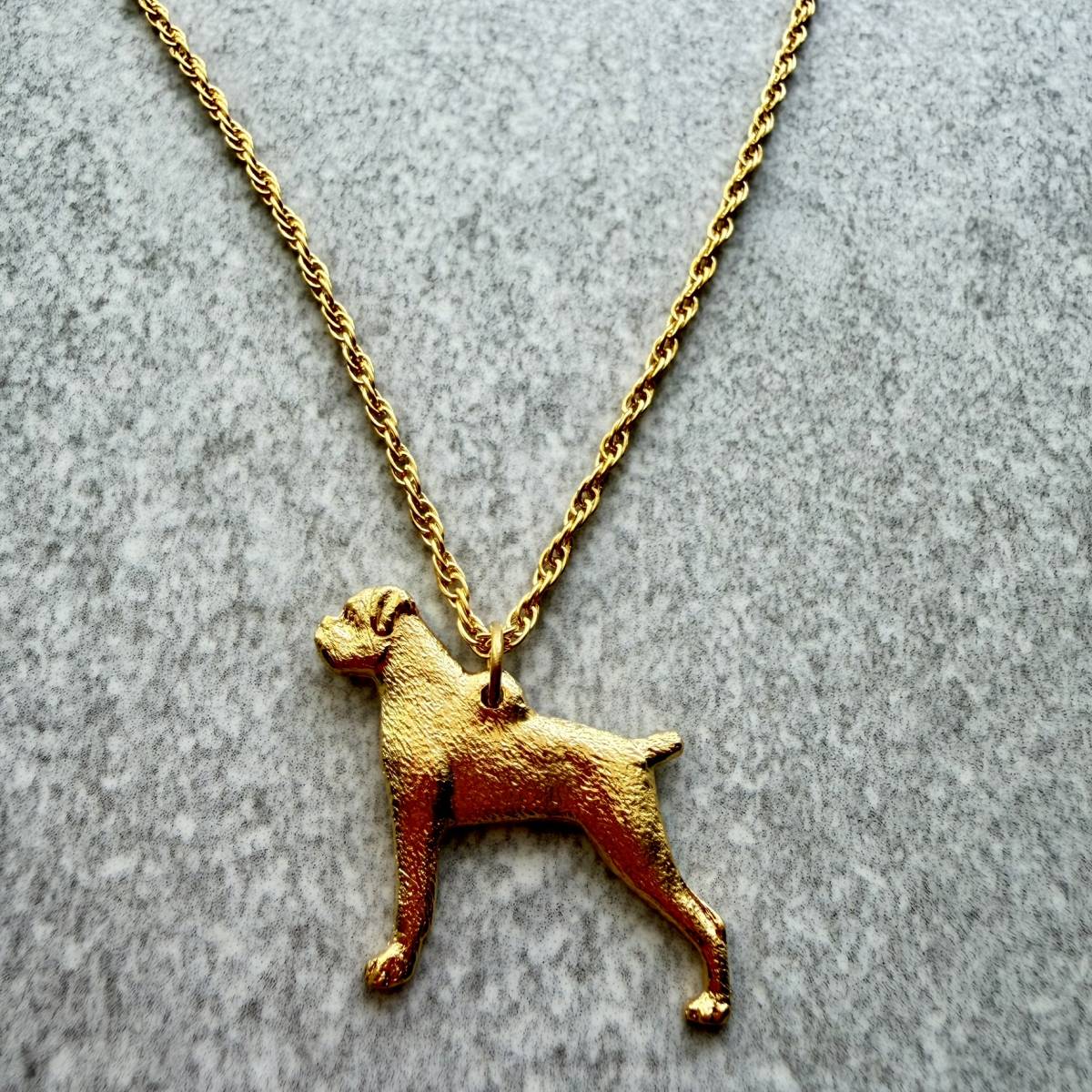 Boxer Pendant | Gold Plate | Alden Arts