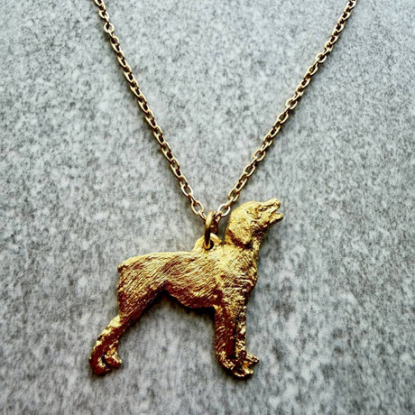Brittany Spaniel Pendant | Gold Plate | Alden Arts