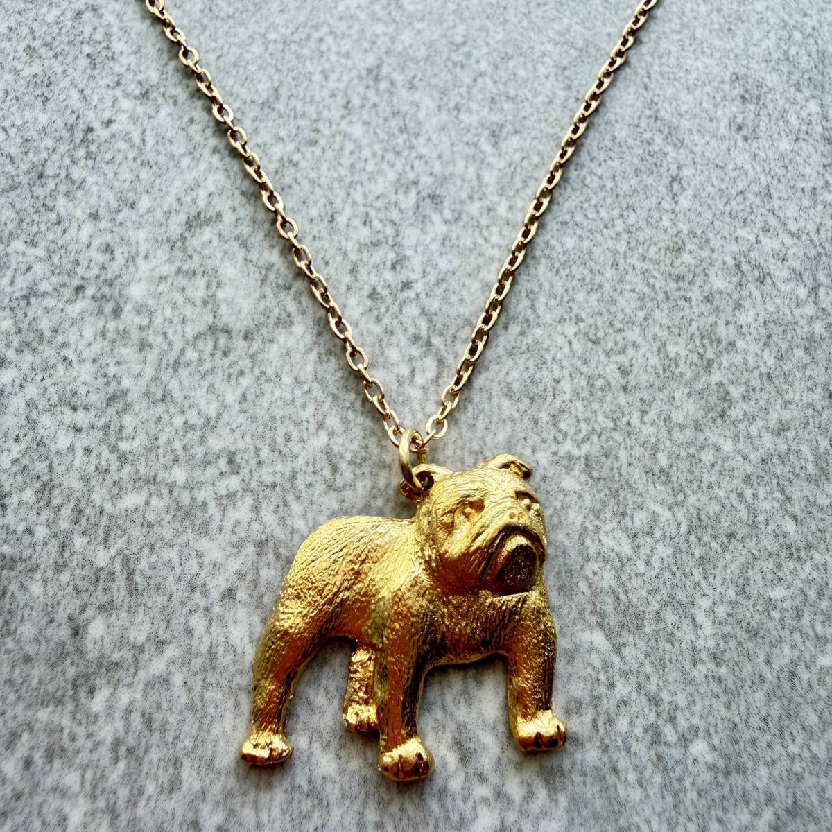 Bulldog Pendant | Gold Plate | Alden Arts
